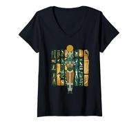 Womens Hathor Egyptian God | Egypt Mythology Ancient V-Neck T-Shirt