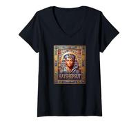 Women's Hatshepsut Queen of Ancient Egypt V-Neck T-Shirt