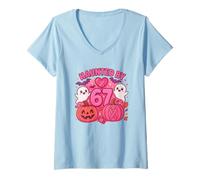 Womens Haunted by 67 Six Seven 6 7 Meme Gen Alpha We Wear Pink V-Neck T-Shirt