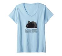 Women's Havana Rabbit Servant Guardian of The Gloss V-Neck T-Shirt