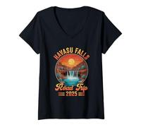 Womens Havasu Falls Road Trip 2025 Summer Vacation Family Matching V-Neck T-Shirt