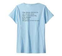 Womens Have A Wonderful Day & Be Blessed Much Love (Back Print) V-Neck T-Shirt