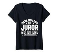 Women's Have No Fear Juror #3 is Here V-Neck T-Shirt