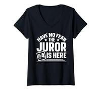 Women's Have No Fear Juror #4 is Here V-Neck T-Shirt