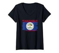 Womens Have No Fear The Belizean is Here V-Neck T-Shirt