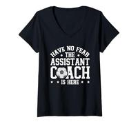 Women's Have No Fear The Soccer Assistant Coach is Here V-Neck T-Shirt