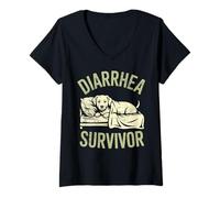 Womens Have The Runs Hilarious Diarrhea Survivor V-Neck T-Shirt