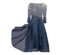 Womens Hawaiian Dresses Double Layer Fashion 2025 Sundress with Sleeves Boho Silver Dress for Women Sun Dresses for Women Casual Beach with Pockets Spaghetti Straps Swing Women's midi