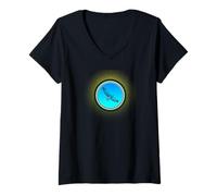 Womens Hawk Spring Colors Radiate V-Neck T-Shirt