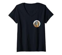 Womens Hawk stare regal bird of prey birding bird watching V-Neck T-Shirt