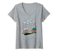 Women's HBCU Black College School Matters African American Student V-Neck T-Shirt