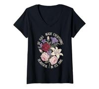 Womens He Has Made Everything Beautiful in Its Time - V-Neck T-Shirt