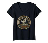 Women's He Holds My Patients in His Hands Nurse V-Neck T-Shirt