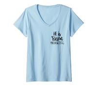 Women's He is Risen Matthew Easter Jesus Mom Dad Toddler Boys Girls V-Neck T-Shirt