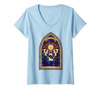 Women's He is Risen Silly Goose Easter V-Neck T-Shirt