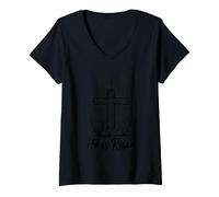 Women's He is Risen V-Neck T-Shirt