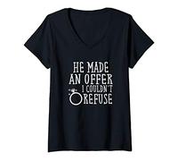 Womens He Made an Offer I Couldn't Refuse Engagement T-Shirt V-Neck T-Shirt