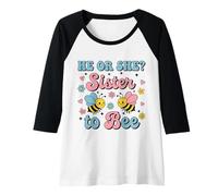 Womens He or She Sister to Bee Raglan Baseball Tee
