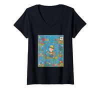 Women's Head Start Preschool Pre-Kindergarten Learning Kids V-Neck T-Shirt
