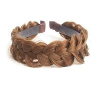 Women's Headband Braided Wigs Headband Braided Braid Headband Headband Hair Band Women Non-Slip Hair Bands Hair Accessories Headpiece for Daily Wear, Brown A