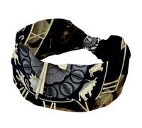 Women's Headband, Clock Time Fate Wide Hairband, Elastic Non-Slip Headband, Twist Knotted Sport Workout Head Wrap, Hair Accessories