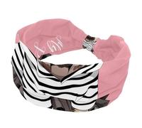 Women's Headband, Funny Cartoon Dog Pug Crown My Little Princess Wide Hairband, Elastic Non-Slip Headband, Twist Knotted Sport Workout Head Wrap, Hair Accessories