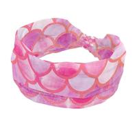 Women's Headband, Pink Mermaid Scale Pattern Wide Hairband, Elastic Non-Slip Headband, Twist Knotted Sport Workout Head Wrap, Hair Accessories