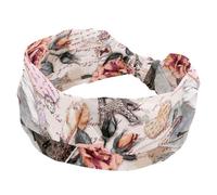 Women's Headband, Vintage Paris Eiffel Tower with Rose Wide Hairband, Elastic Non-Slip Headband, Twist Knotted Sport Workout Head Wrap, Hair Accessories