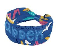 Women's Headband, Welcome to My Secret Garden Wide Hairband, Elastic Non-Slip Headband, Twist Knotted Sport Workout Head Wrap, Hair Accessories