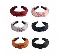 Women's Headbands Boho Hair Band Vintage Elastic Printed Head Wrap Stretchy Moisture Hairband Twisted Cute Hair Accessories (ArchColorCheck6)