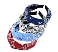 Women's Headbands Boho Hair Band Vintage Elastic Printed Head Wrap Stretchy Moisture Hairband Twisted Cute Hair Accessories (archcashew)…
