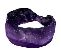 Womens Headbands Dark Purple Starry Night Sky Clouds Elastic Head Bands Non Slip Wide Hairband Turban Headband for Workout Yoga Sport Running