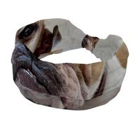 Womens Headbands Elastic Head Bands Animal British Bulldog Angry Non Slip Wide Hairband Turban Headband for Workout Yoga Sport Running
