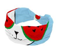 Womens Headbands Hello Summer Cat Elastic Head Bands Non Slip Wide Hairband Turban Headband for Workout Yoga Sport Running