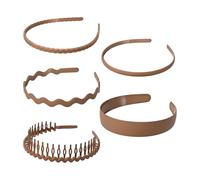 Women's Headbands with Tooth Pattern, Non-Slip Headbands That Do Not Slip - Pack of 5 Non-Slip and Flexible for Makeup and Hair, Suitable for Teenage Girls