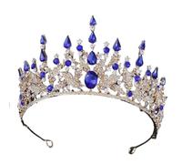 Women's Headdresses,Hair Jewelry Crown Tiaras for Women Baroque Retro Bronze Violet Crystal Bridal Tiaras Crown Rhinest