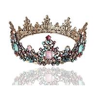 Women's Headdresses,Hair Jewelry Crown Tiaras for Women Crystal Vintage Royal Queen King Tiaras and Crowns Men/Women Pageant Prom Diadem Hair Ornaments Wedding Hair Jewelry Accessories