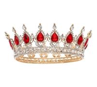 Women's Headdresses,Hair Jewelry Crown Tiaras for Women Gold Crystal Tiaras Baroque Round Crown Royal King Crowns Diadem Prom Wedding Hair Jewelry Accessories