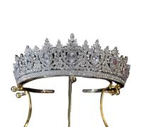 Women's Headdresses,Hair Jewelry Crown Tiaras for Women Luxury Tiaras Vintage Crystal Diadem Pageant Party Love Crown for Women Bridal Wedding Hair Accessories Jewelry(Slive)