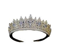 Women's Headdresses,Hair Jewelry Crown Tiaras for Women Luxury Tiaras Vintage Crystal Diadem Pageant Party Love Crown for Women Bridal Wedding Hair Accessories Jewelry(GOLD)