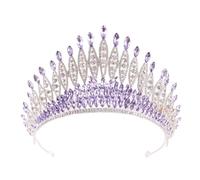 Women's Headdresses,Hair jewelry crown tiaras for women Silver Color Rhinestone Crystal Queen Big Crown Bridal Wedding