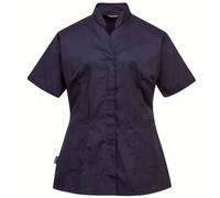 Womens Healthcare Navy Tunic Uniform Nurses Carer Beauty Salon Work Top Size M