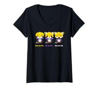 Womens Hear No Evil See not an Evil Talk No Evil Nonbinary Foxes V-Neck T-Shirt