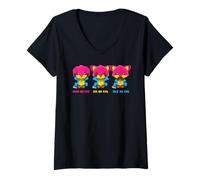 Womens Hear No Evil See not an Evil Talk No Evil Three Pansexual V-Neck T-Shirt
