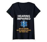 Women's Hearing Impaired Deaf Community Member ASL V-Neck T-Shirt