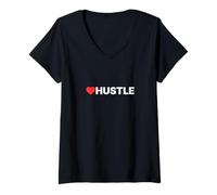 Women's Heart Hustle - Like Heart Your Favorite: Hustle V-Neck T-Shirt