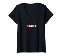 Women's Heart Mike - Like Heart Your Favorite: Mike V-Neck T-Shirt