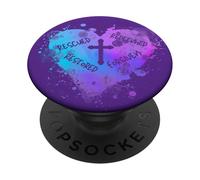 Women's Heart of Grace - Forgiven. Restored. Christian. PopSockets Adhesive PopGrip