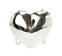 Womens Heart Shaped Evening Bag Chain Strap Shoulder Bag Novelty Change Purse Satchel Handbag Acrylic Crossbody Bag Women Bag Heart Shaped Shoulder Bag Acrylic Evening Clutch Bag Evening Handbag