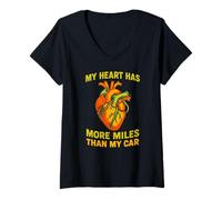 Womens Heart Surgery Survivor More Miles Than My Car Cool Get Well V-Neck T-Shirt
